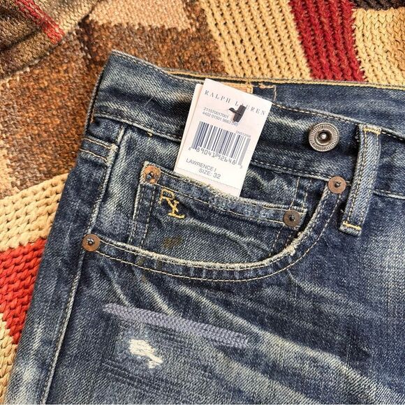 Polo Ralph Lauren Lawrence Repaired Destroyed Denim Mini Skirt - Picture 3 of 16